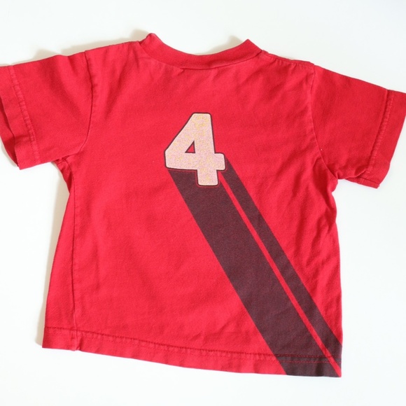 Vintage OSHKOSH Baseball Number 4 Red Tee / 3-4Y - Picture 3 of 8